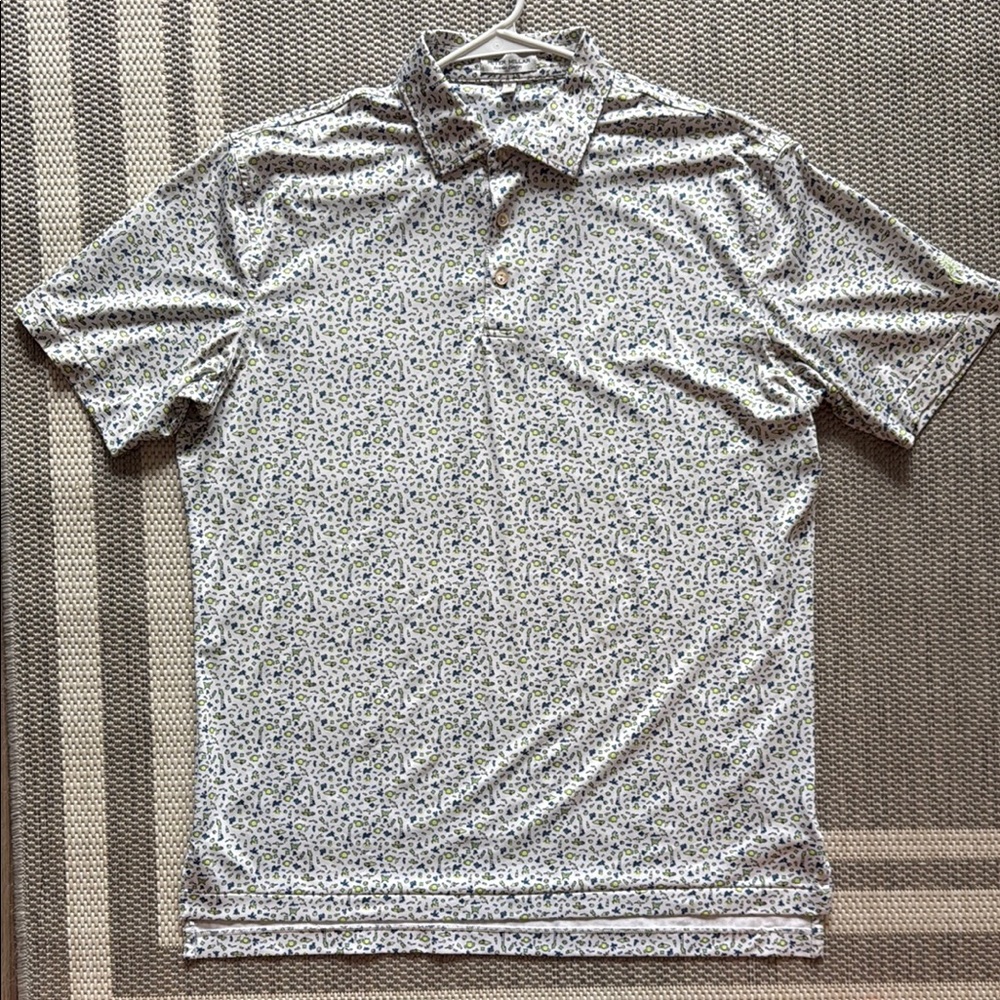 Peter Millar White Polo Shirt with ATX Design